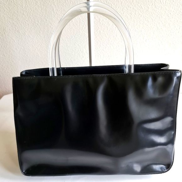 Prada Patent Leather Satchel Bag Black - Picture 1 of 16